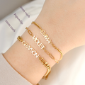 Personalized Block Letter Name Bracelet - Stainless Steel
