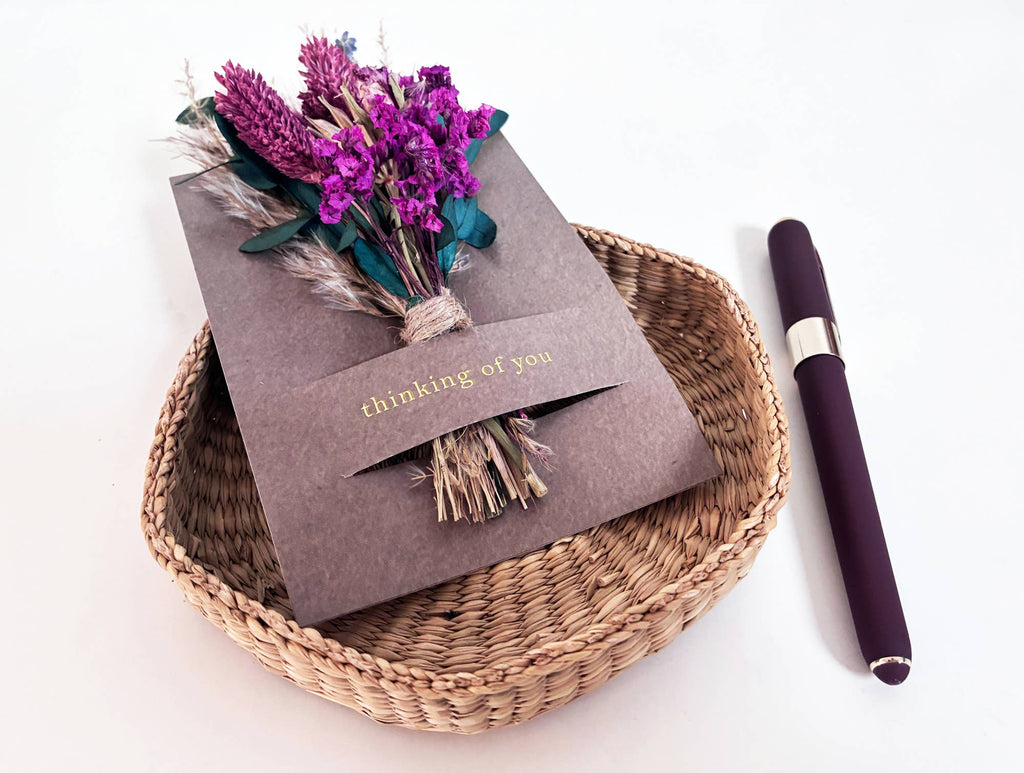 I Love You Mini Bouquet Card | Dried Flower Greeting Card