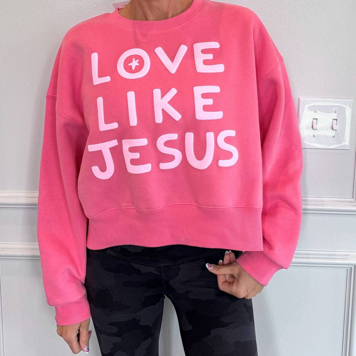 Love Like Jesus Crop Sweatshirt