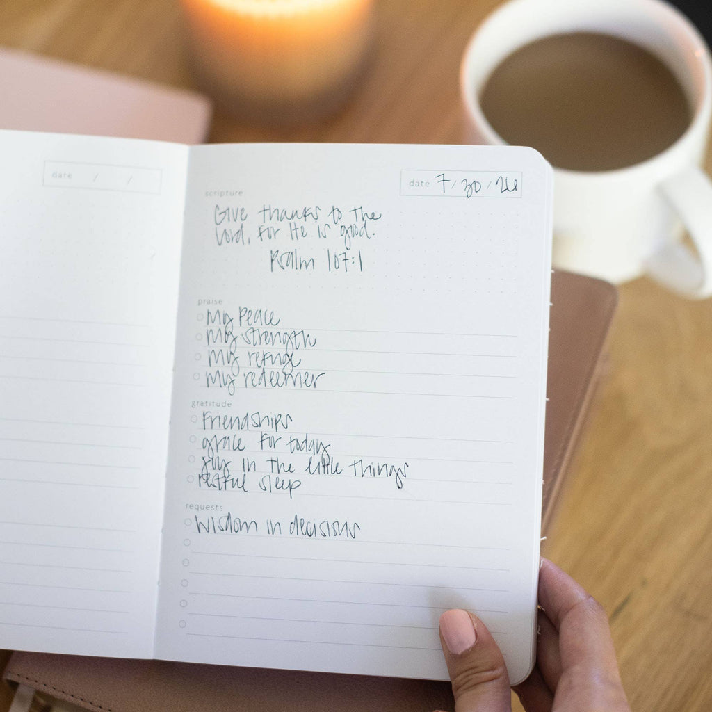 Guided Prayer & Reflection Journal - Dove Grey