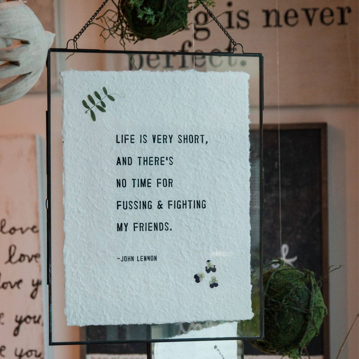 Handmade Paper Print - Today Is The Right Day - 12”x16