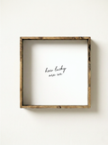 How Lucky Are We Framed Wall Art - Neutral Modern Wall Decor