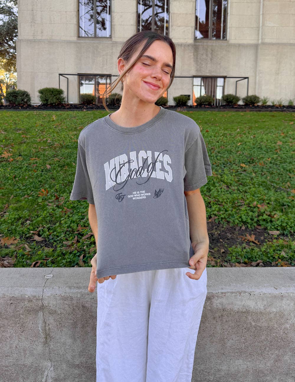 God of Miracles Cropped Women's Tee