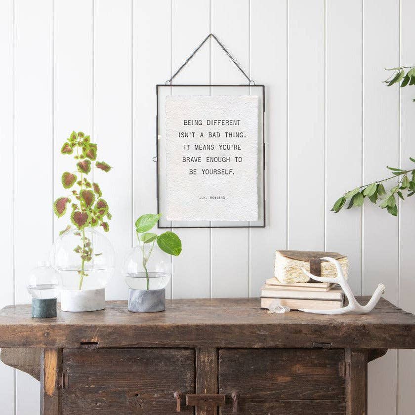 Being Different Isn't A Bad Thing (J.K. Rowling) Handmade Paper Print