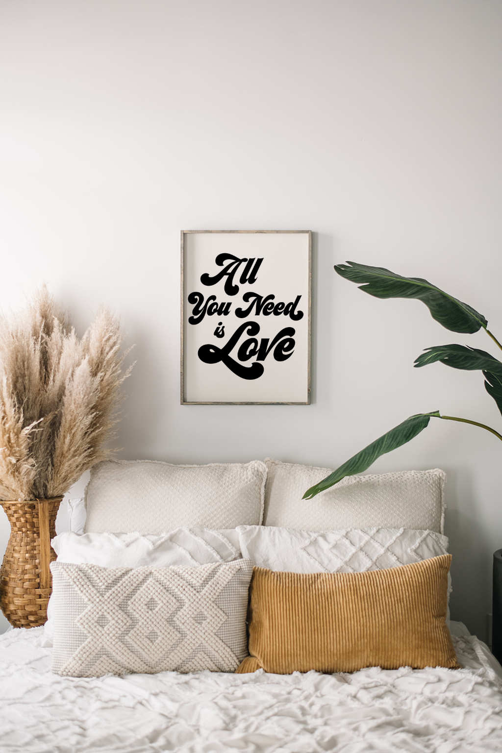 Romantic Wall Art – All You Need Is Love Framed Print
