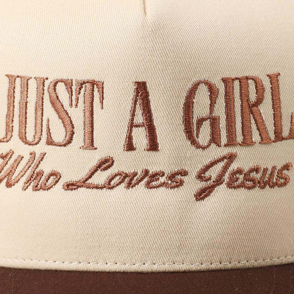 Just A Girl Who Loves Jesus Embroidery Trucker Hat