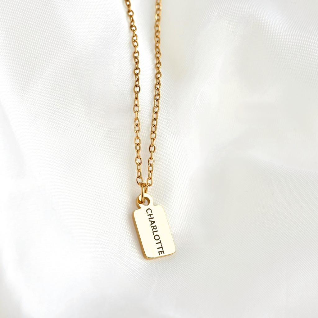 Custom Multiple Tag Charm Necklace - Stainless Steel