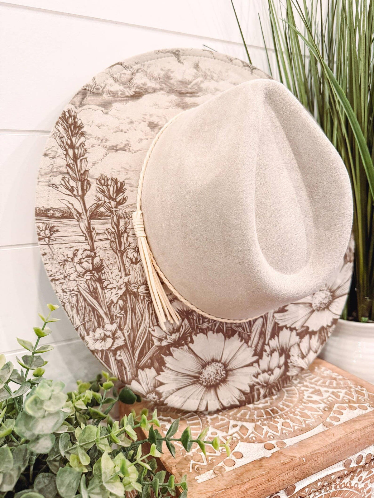 Engraved Wildflower Hat - Fearfully and Wonderfully Made
