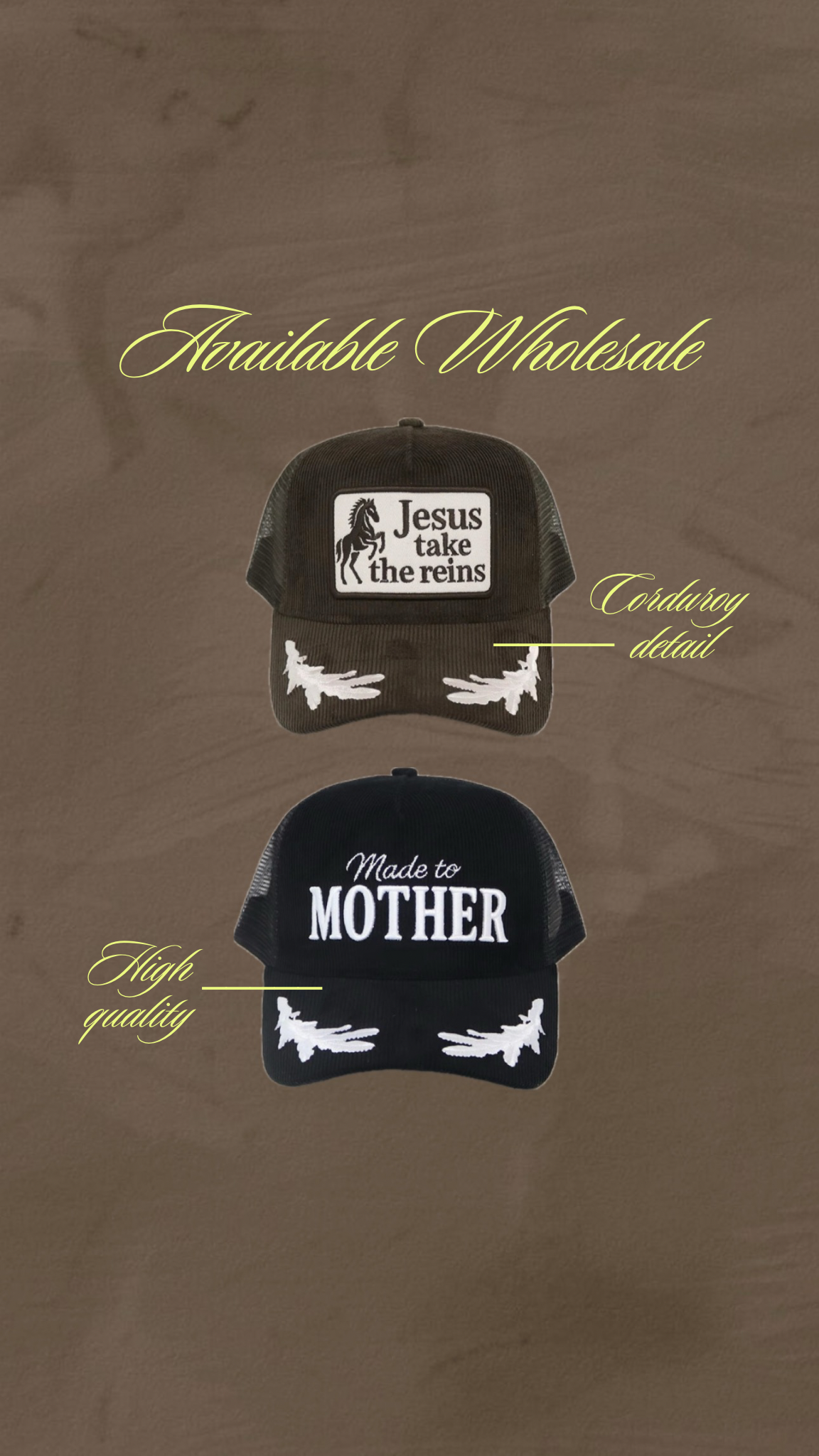 Corduroy Jesus Take The Reins Corduroy Fall Bestseller hat