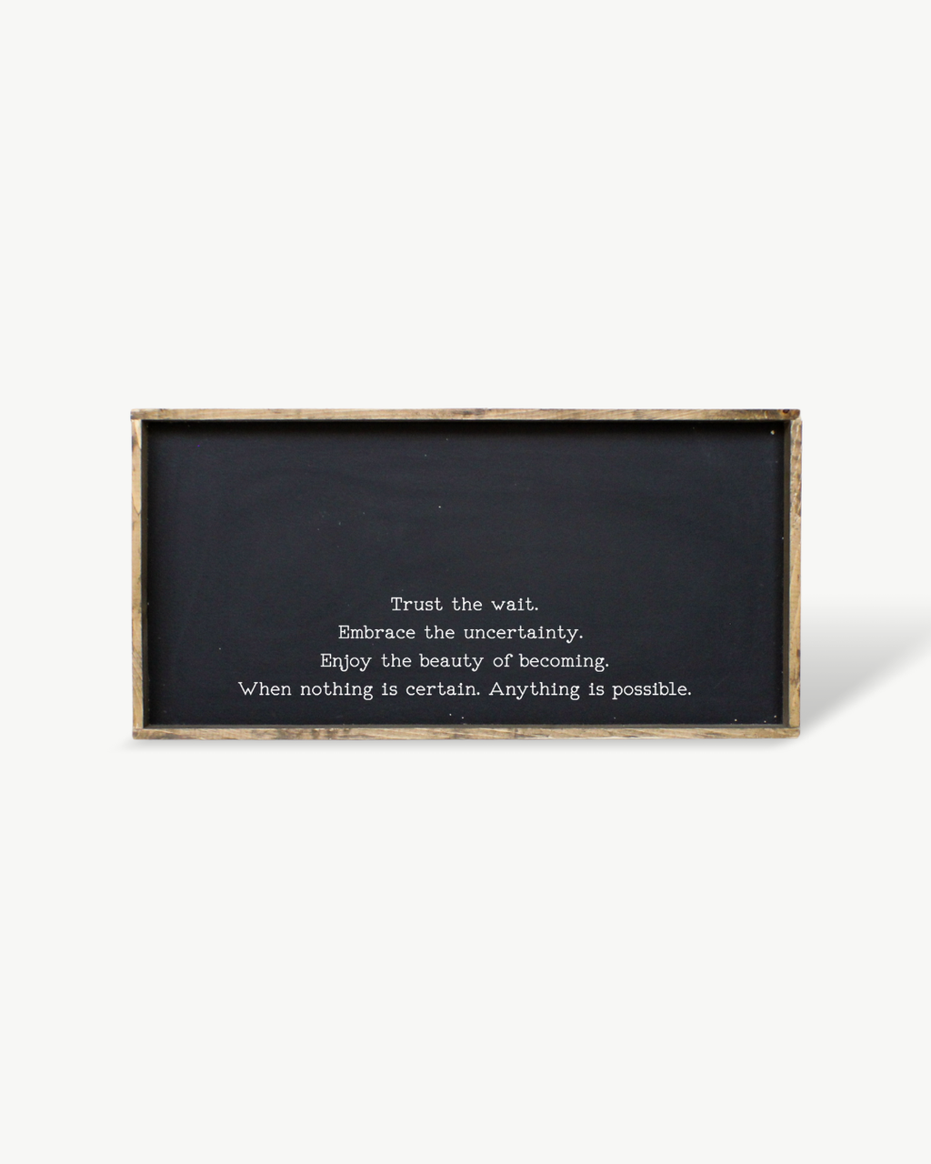 Trust the Wait Quote Framed Print – Inspirational Wall Art