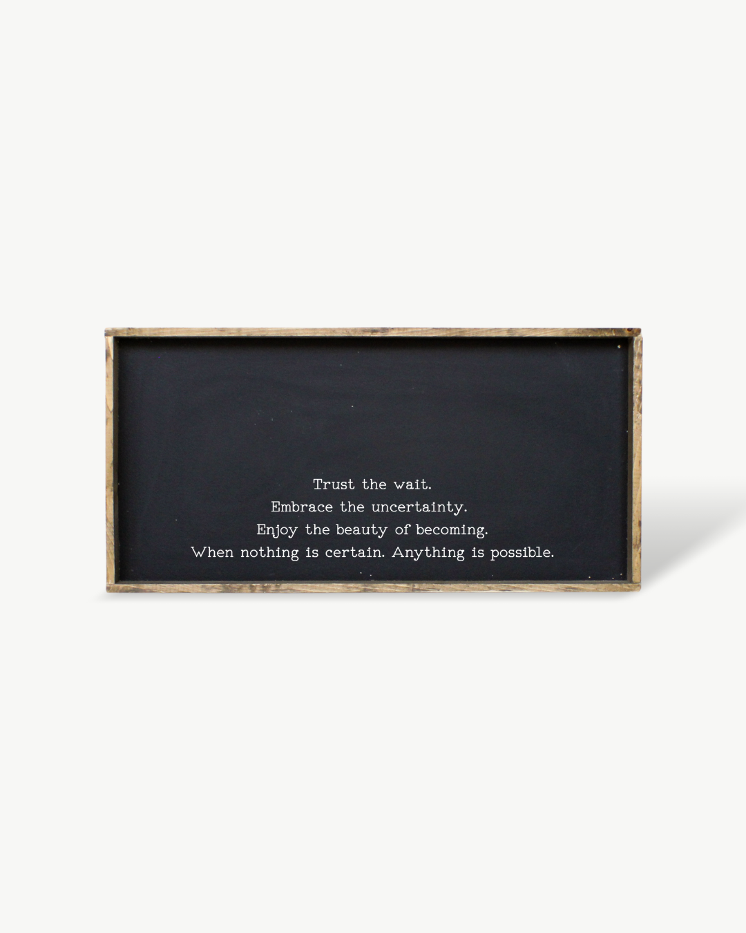 Trust the Wait Quote Framed Print – Inspirational Wall Art