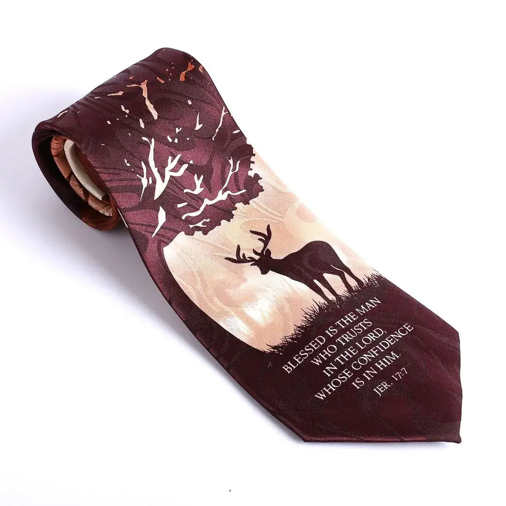 Tie Polyester Jer. 17:7 Deer