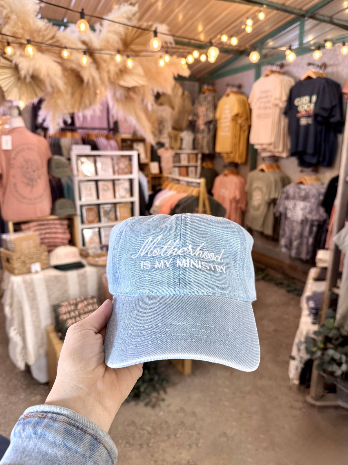Motherhood is My Ministry Denim Hat