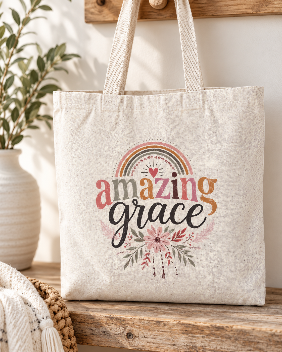 Amazing Grace Canvas Tote