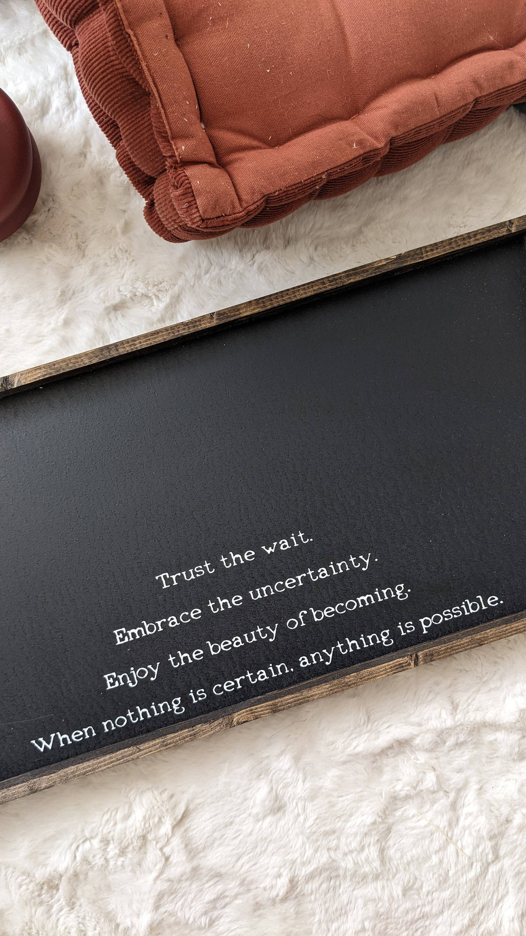 Trust the Wait Quote Framed Print – Inspirational Wall Art