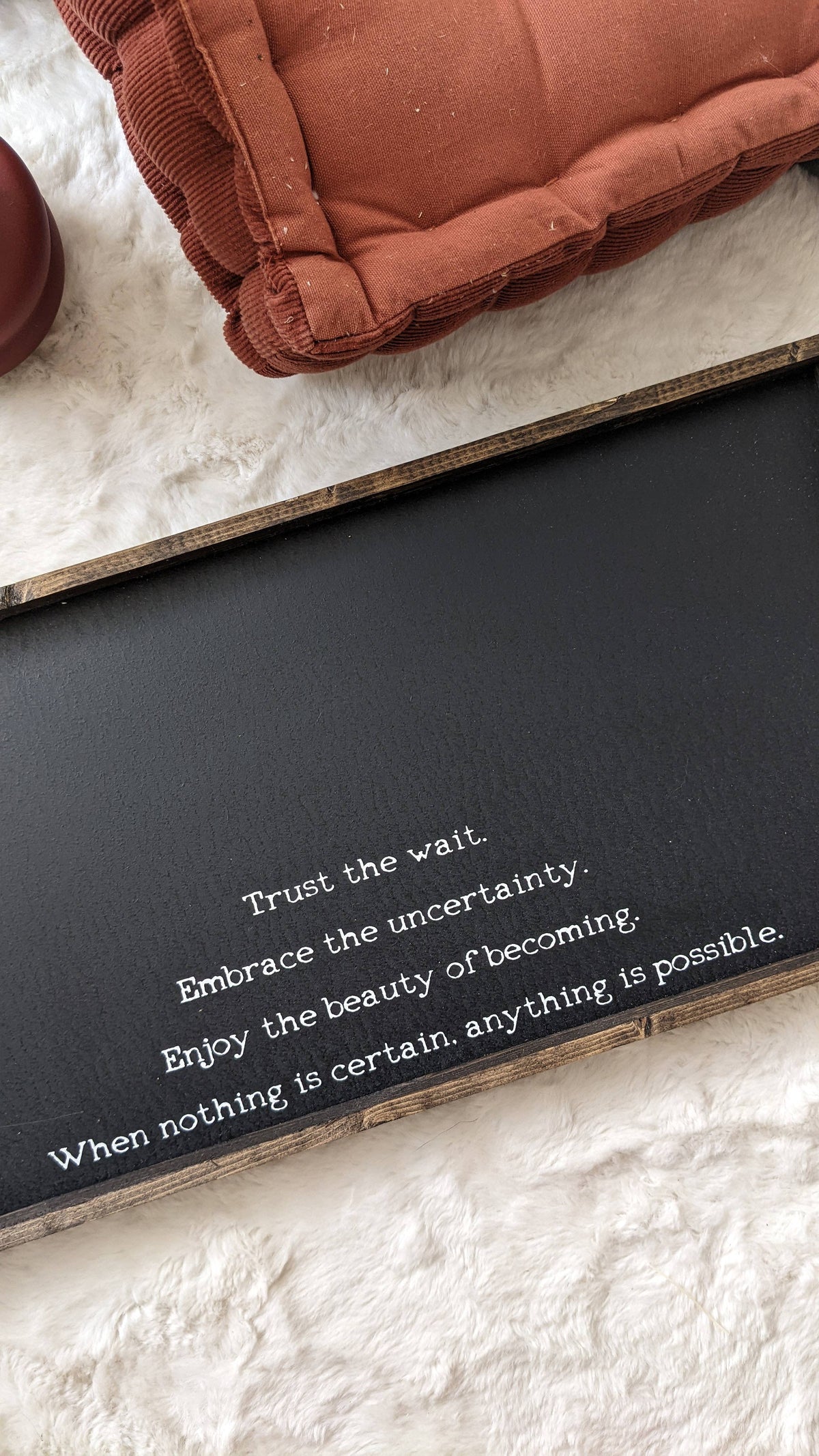 Trust the Wait Quote Framed Print – Inspirational Wall Art