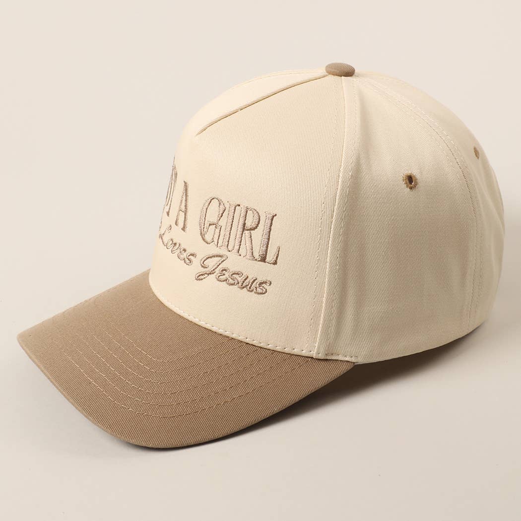 Just A Girl Who Loves Jesus Embroidery Trucker Hat