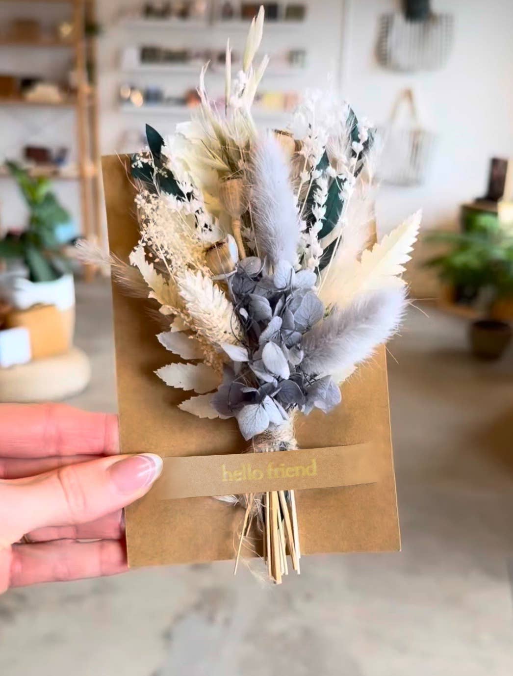 I Love You Mini Bouquet Card | Dried Flower Greeting Card