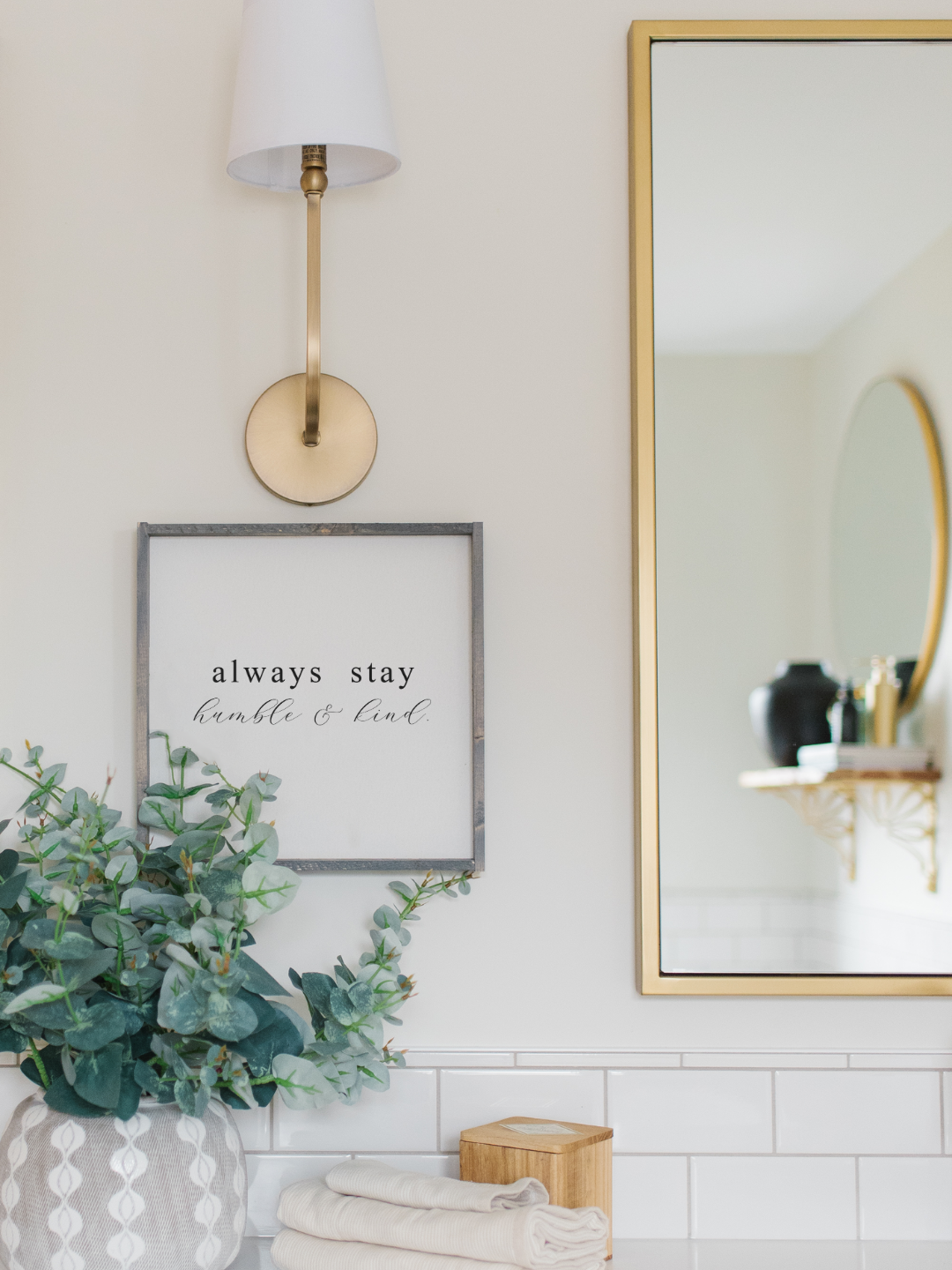 Always Stay Humble & Kind Framed Print - Inspirational Art