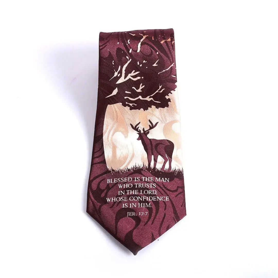 Tie Polyester Jer. 17:7 Deer