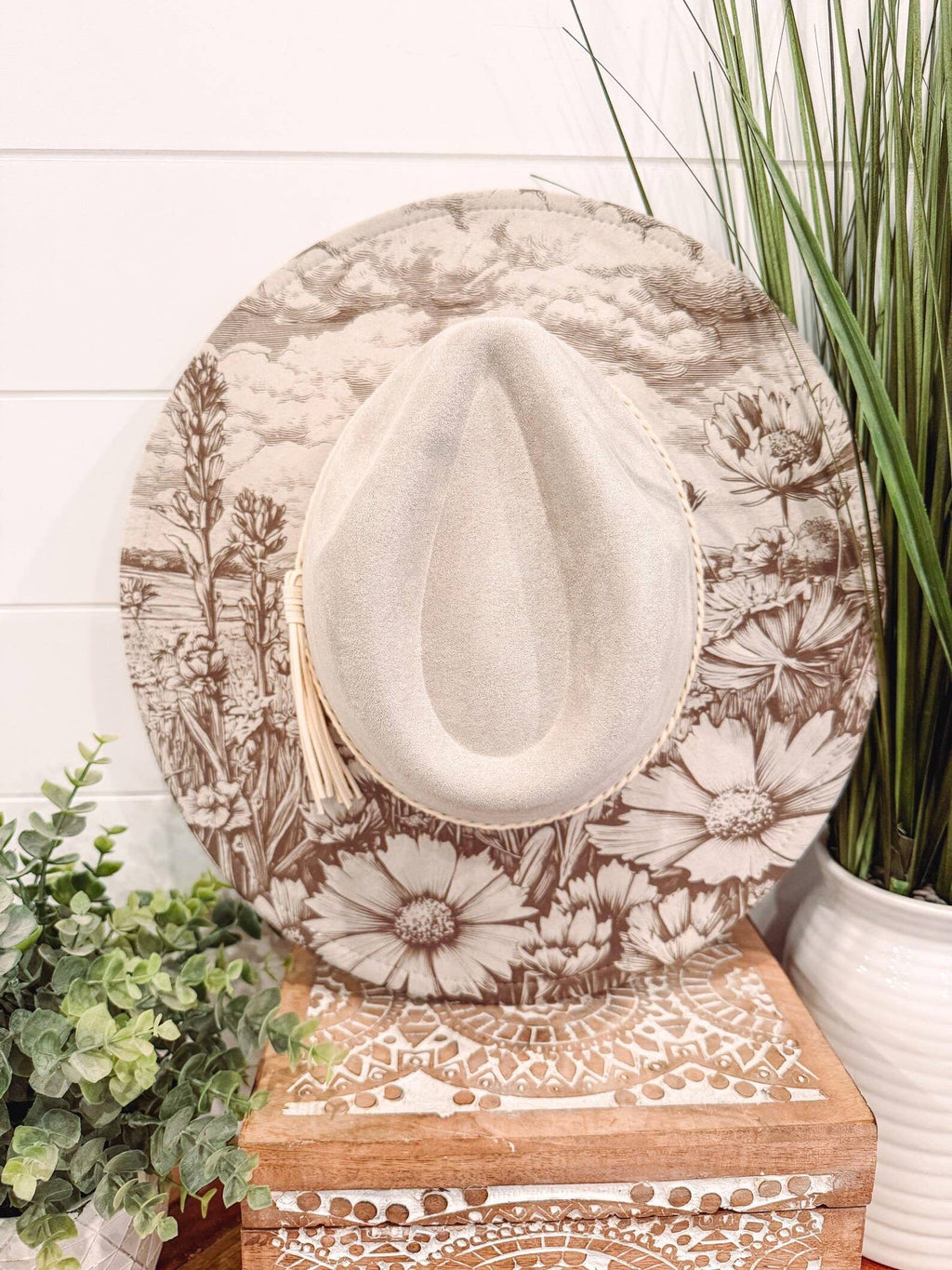 Engraved Wildflower Hat - Fearfully and Wonderfully Made