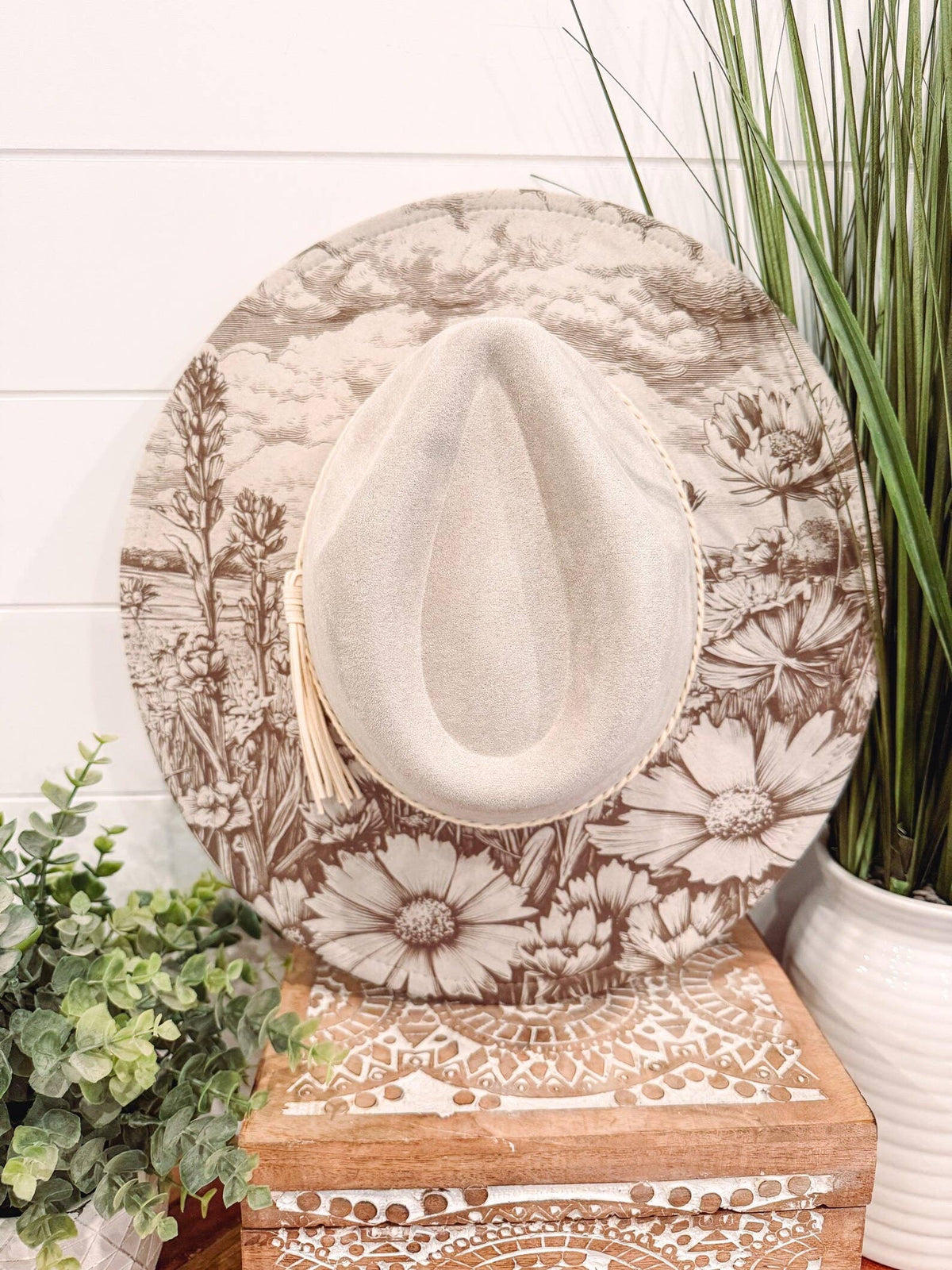 Engraved Wildflower Hat - Fearfully and Wonderfully Made