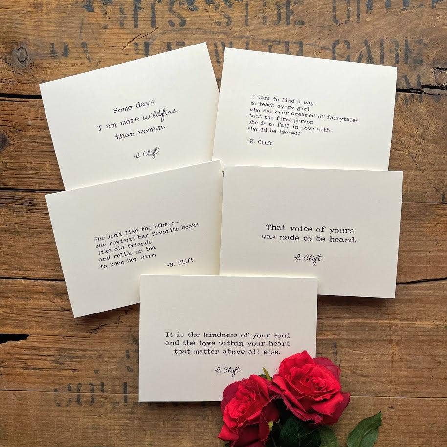 Kindness and love quote by R. Clift greeting card