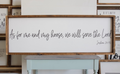 "As For me and My House" Wood Sign Large