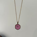 Tiny Cross Colored Pendant Necklace
