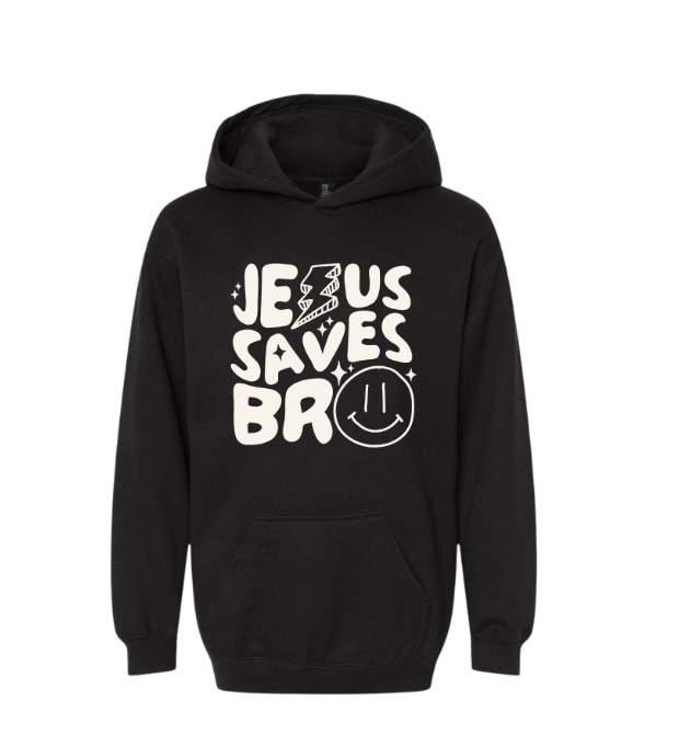 Jesus Saves Bro | Youth Hoodie