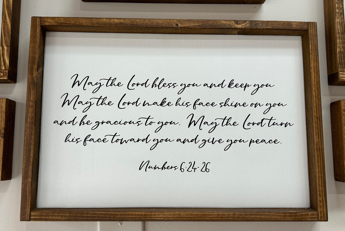 May the Lord Bless You Sign
