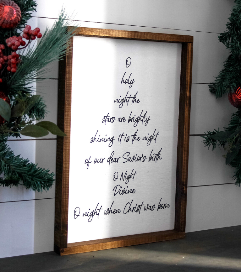 "O Holy Night" Wood Sign