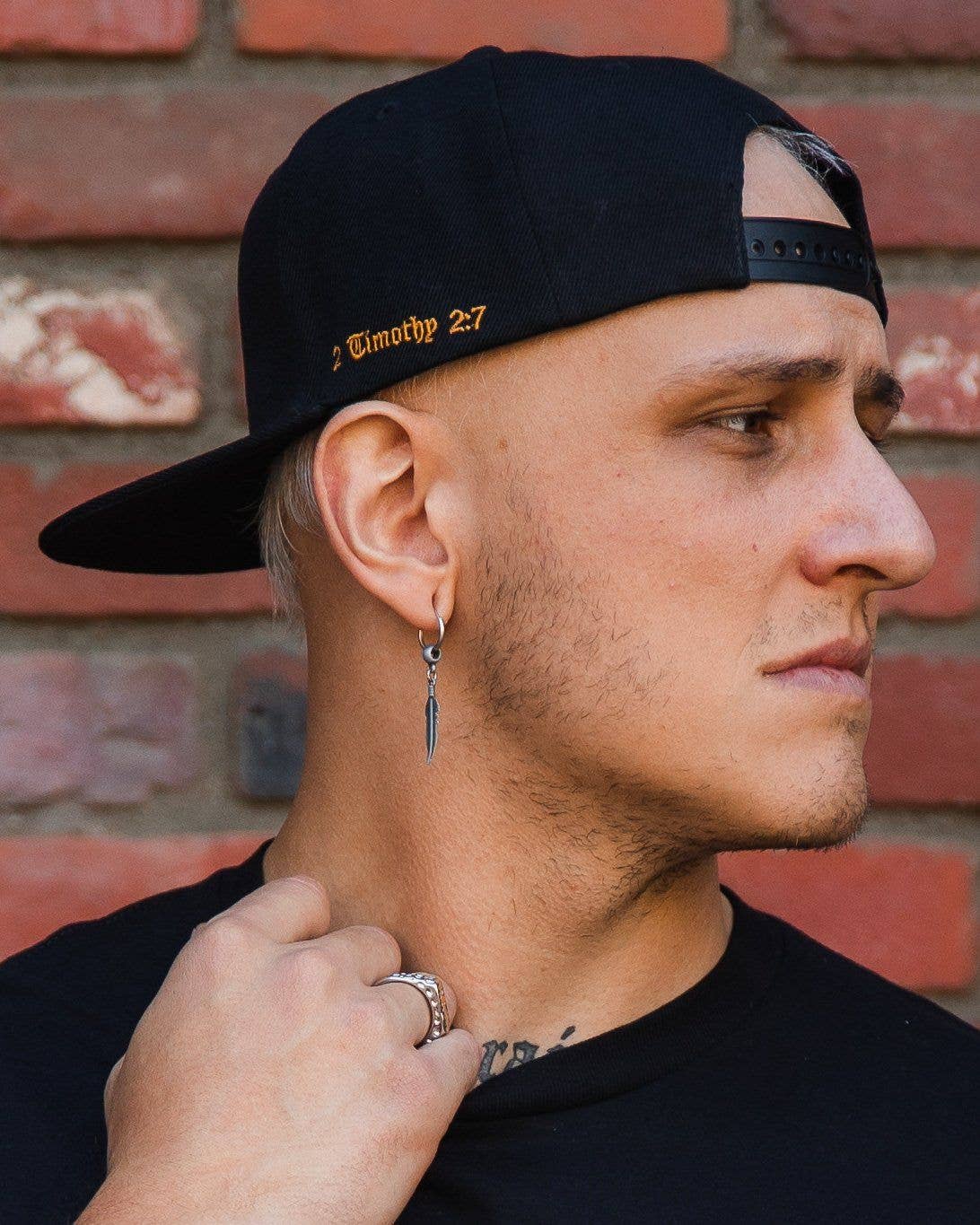 "Finish The Fight" Black Snapback Hat