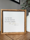 As For me and My House (Gold Accents)
