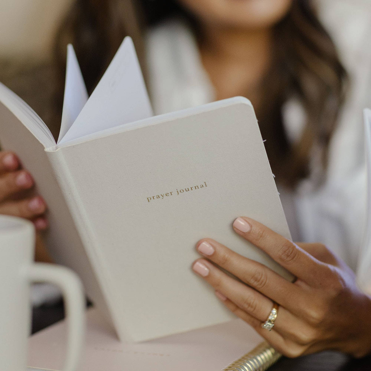 Guided Prayer & Reflection Journal - Dove Grey