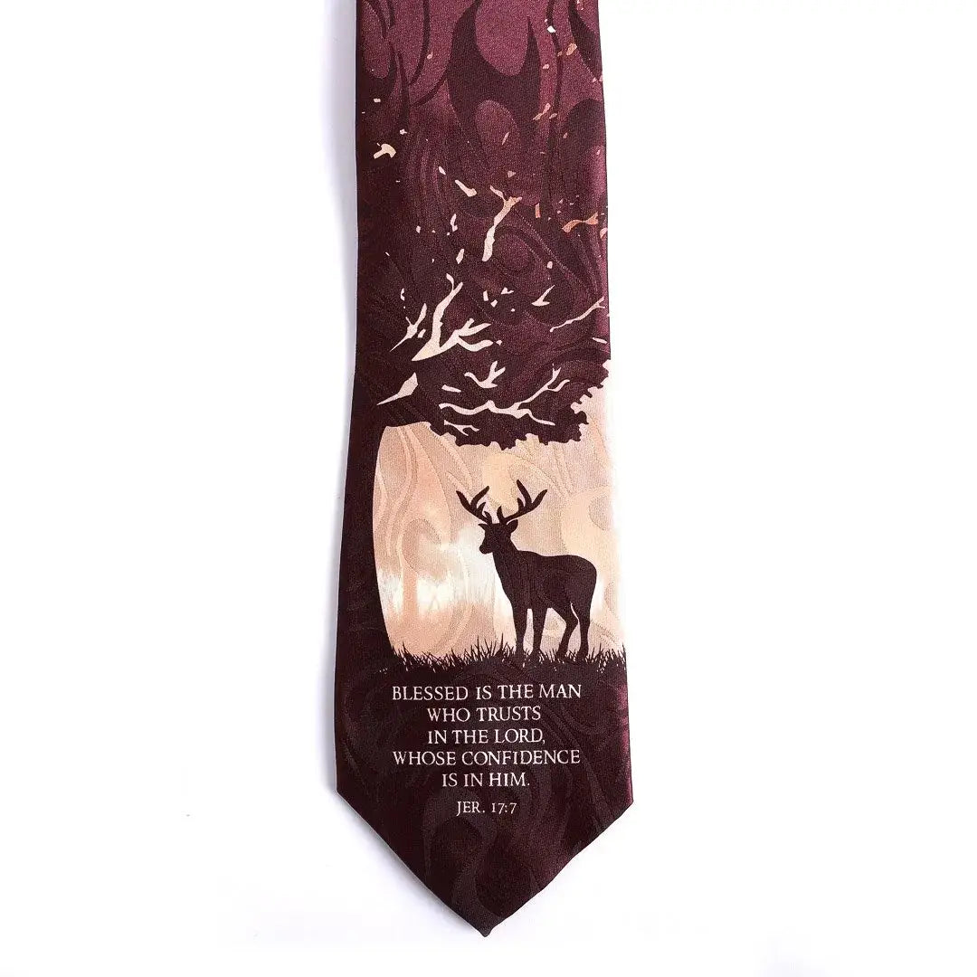 Tie Polyester Jer. 17:7 Deer