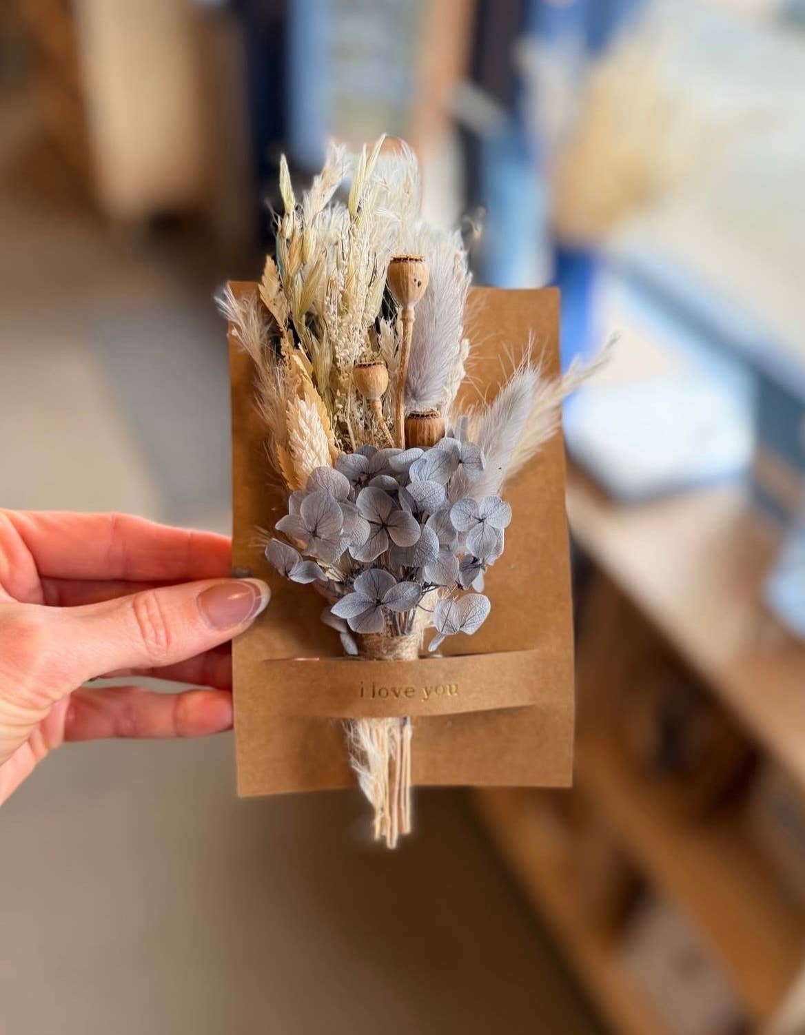 Thinking of You Mini Bouquet Card | Dried Floral Greeting