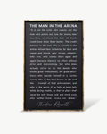 Man in the Arena Quote Framed Print - Inspirational Wall Art