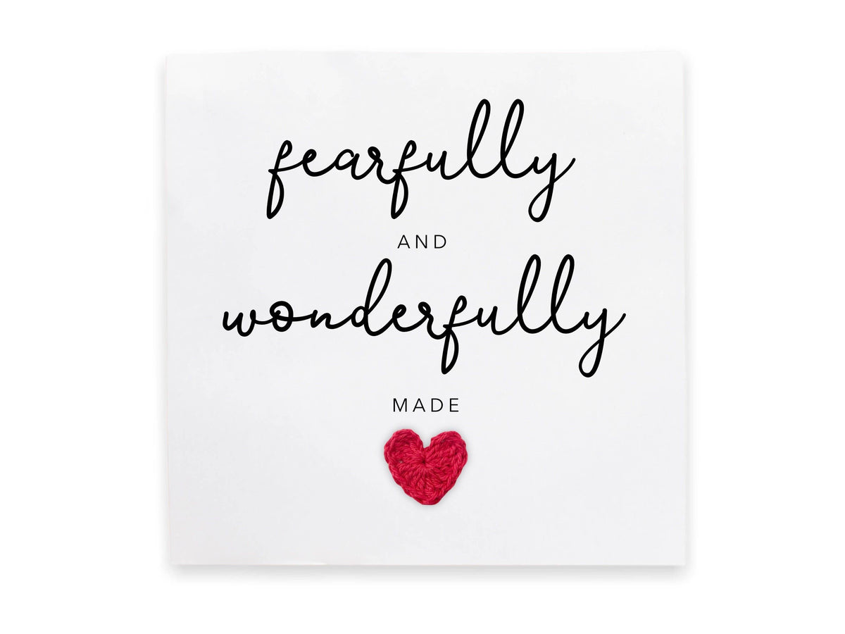 You are Fearfully and Wonderfully Made - Bible Verse Card