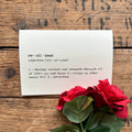 Resilient definition greeting card in typewriter font