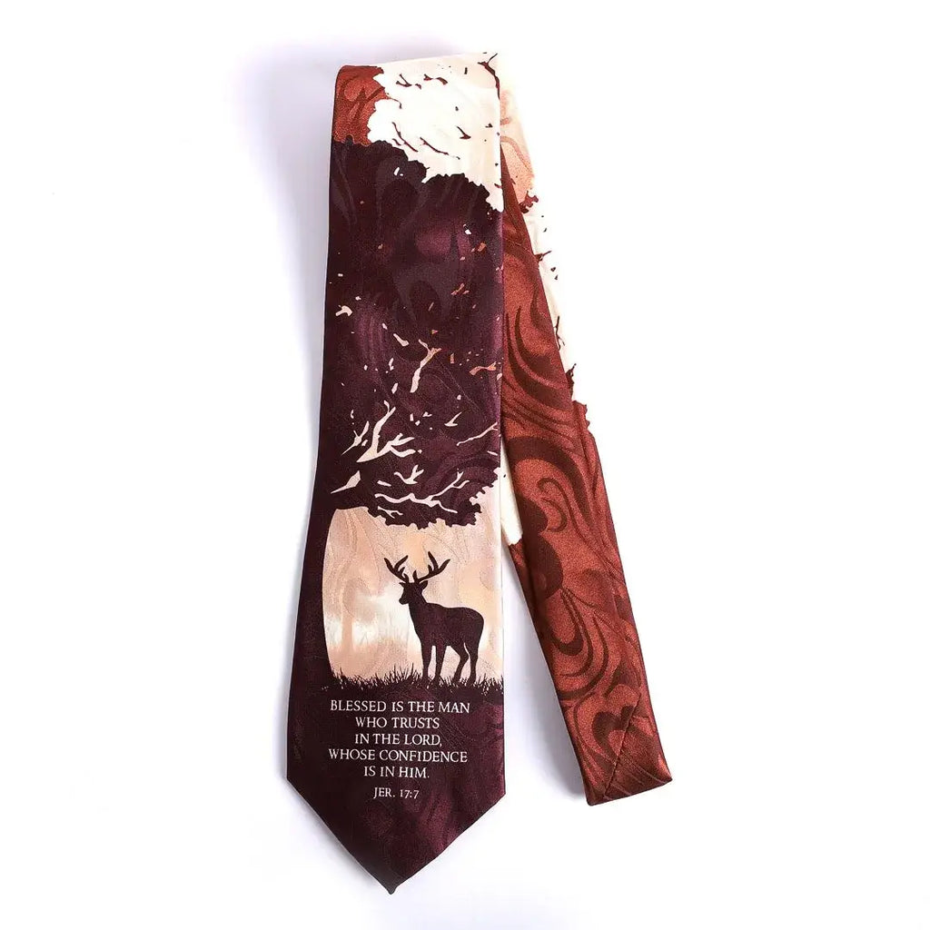 Tie Polyester Jer. 17:7 Deer