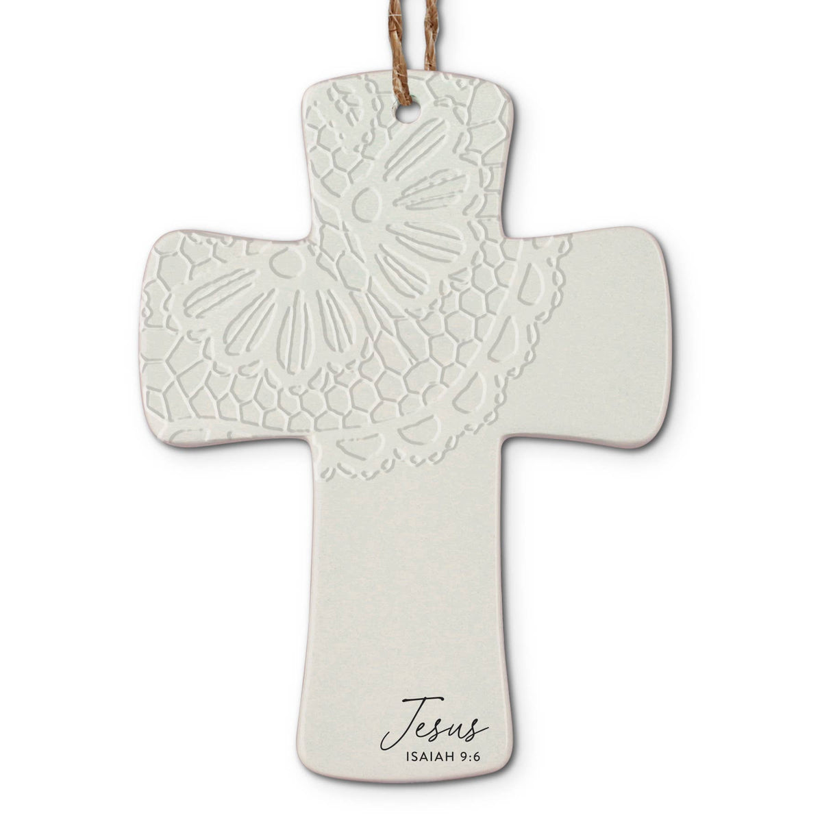 🎄 LCP Christmas Ornament Cross Lace Jesus
