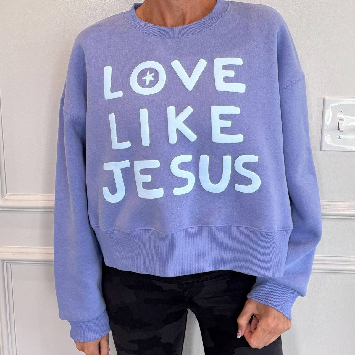 Love Like Jesus Crop Sweatshirt