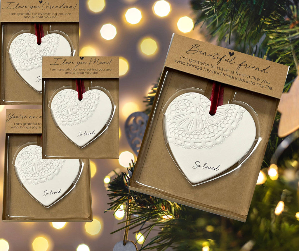 LCP Christmas Ornament So Loved Friend Heart