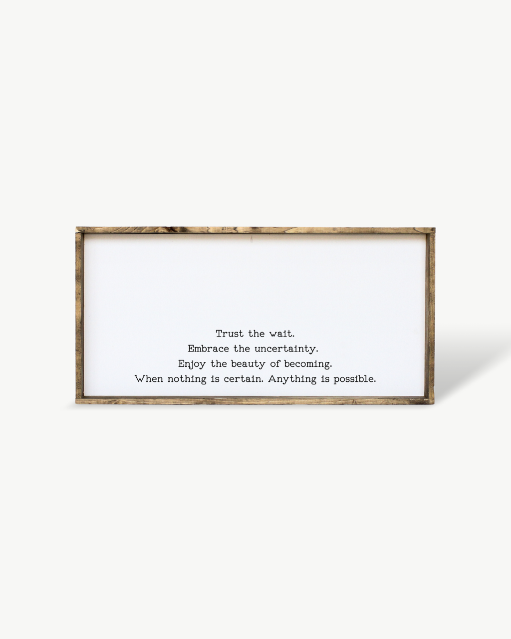 Trust the Wait Quote Framed Print – Inspirational Wall Art