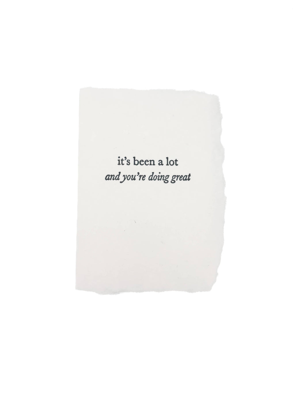 It’s been a lot card