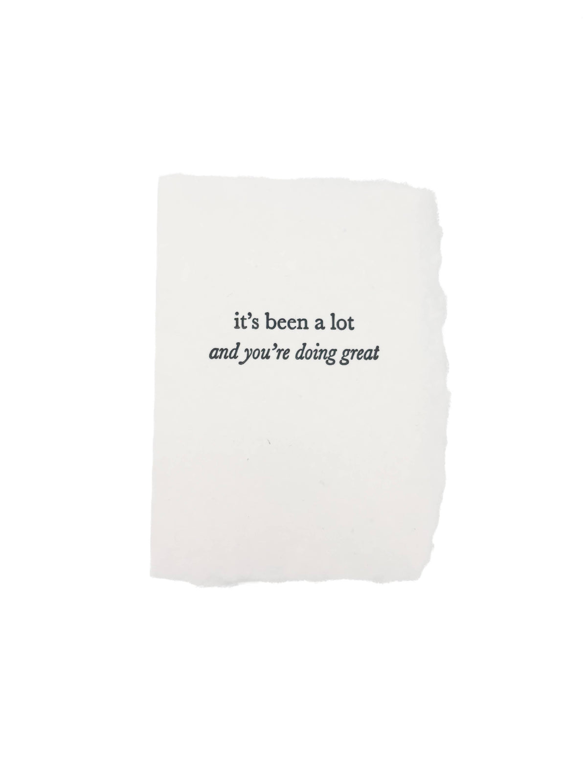 It’s been a lot card