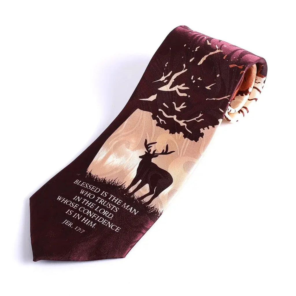 Tie Polyester Jer. 17:7 Deer