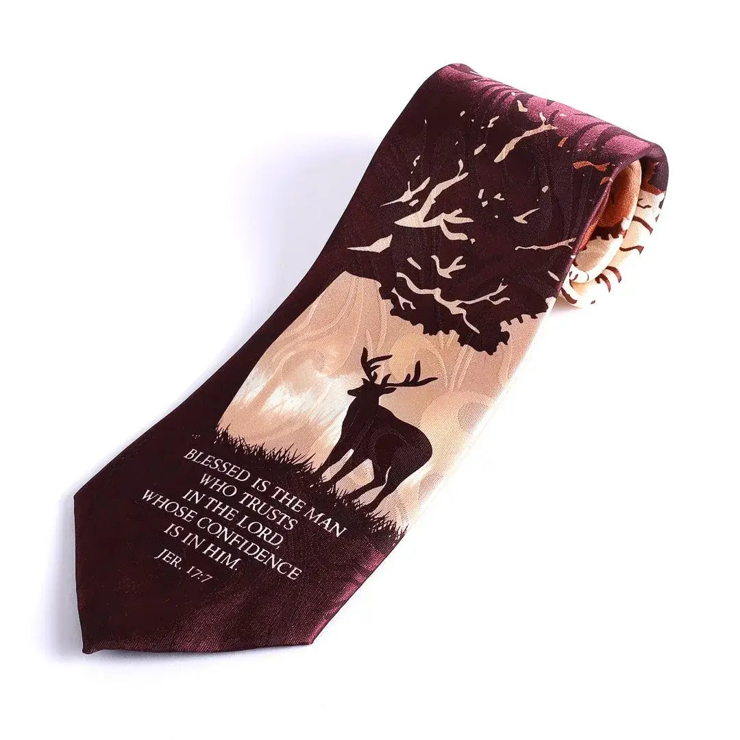 Tie Polyester Jer. 17:7 Deer